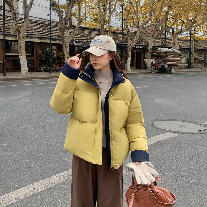 Autumn Winter Thicken Warm Parka Women Casual Solid Color Loose Short Jackets Outwear