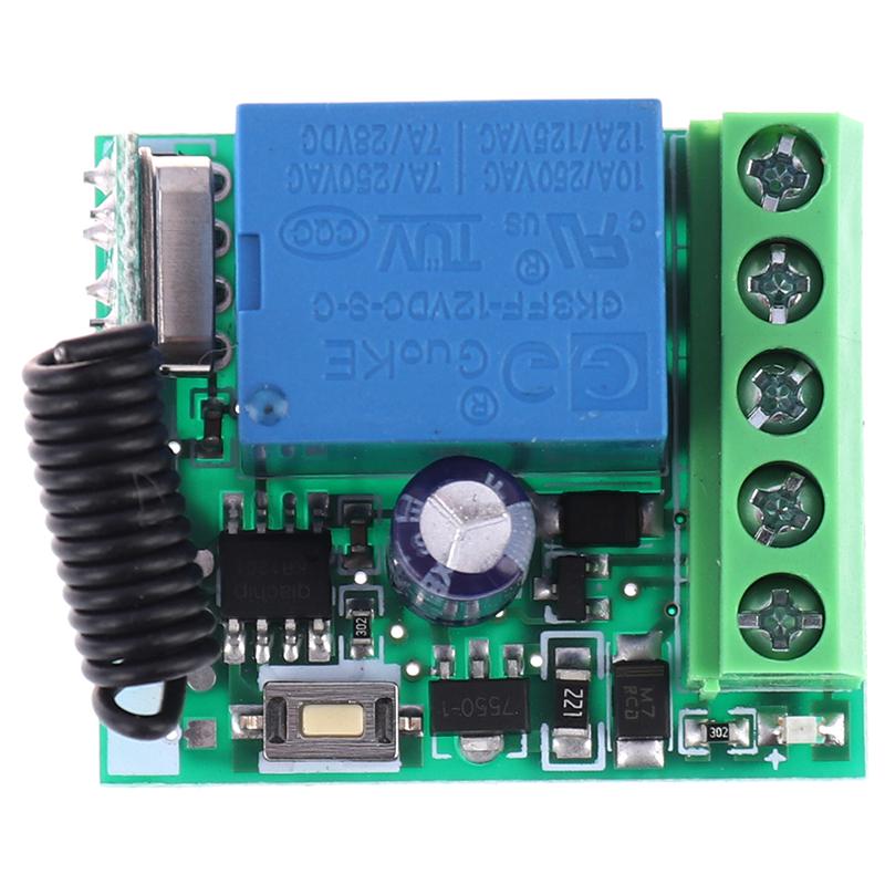 1Ch Kanal Drahtlose Rf Fernbedienung Empfänger Relais Schalter Diy Modul 433Mhz