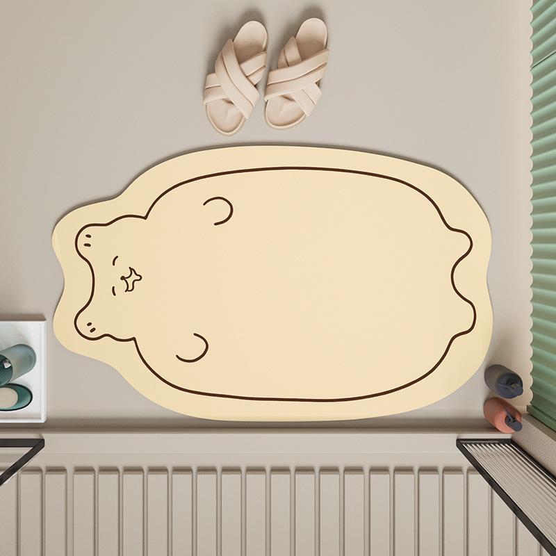 Simple Diatom Mud Floor Mat for Household Bathroom Floor Mat for Bathroom Absorbent Foot Mat for Entrance Entrance Door Mat