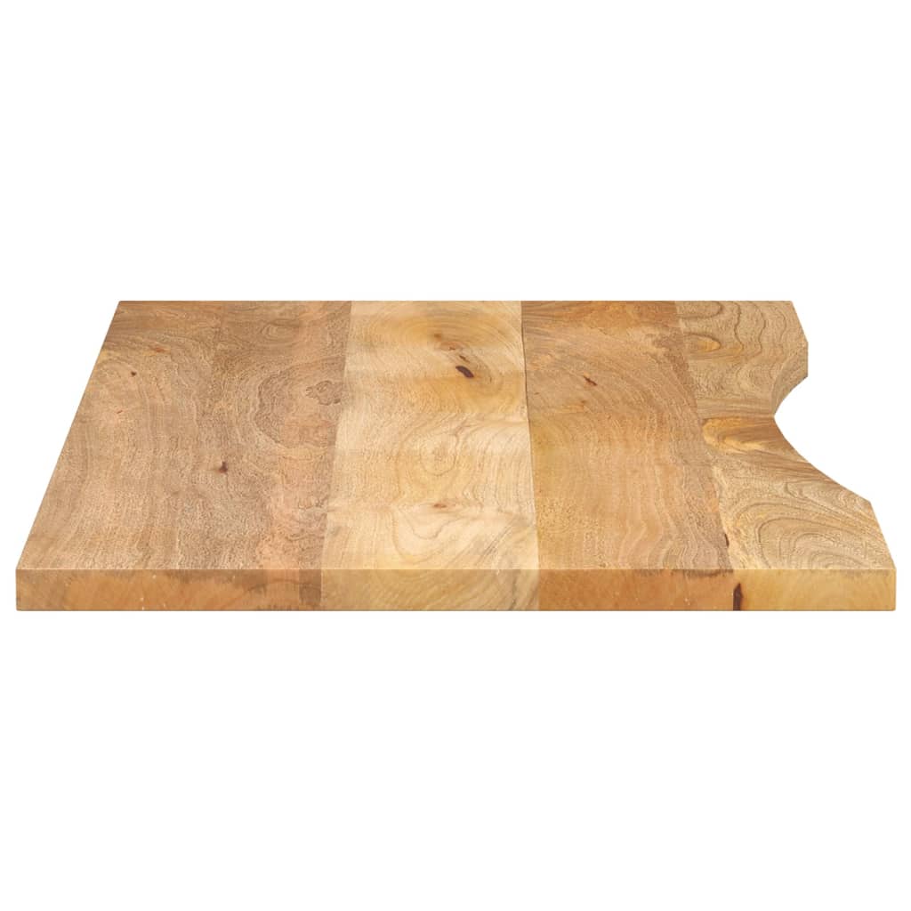 Vidaxl Schreibtischplatte, mit Ausschnitt, 110x50x2,5 cm, Rohes Mangoholz