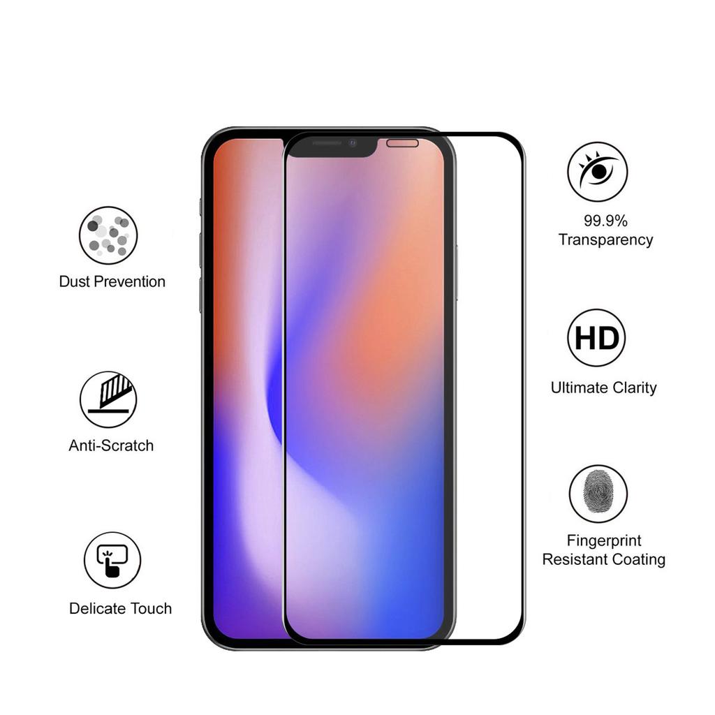 2PCS/Set ENKAY HAT PRINCE 0.26mm 9H 2.5D Full Glue Full Screen Coverage Tempered Glass Screen Protector for iPhone 12 Pro/iPhone 12