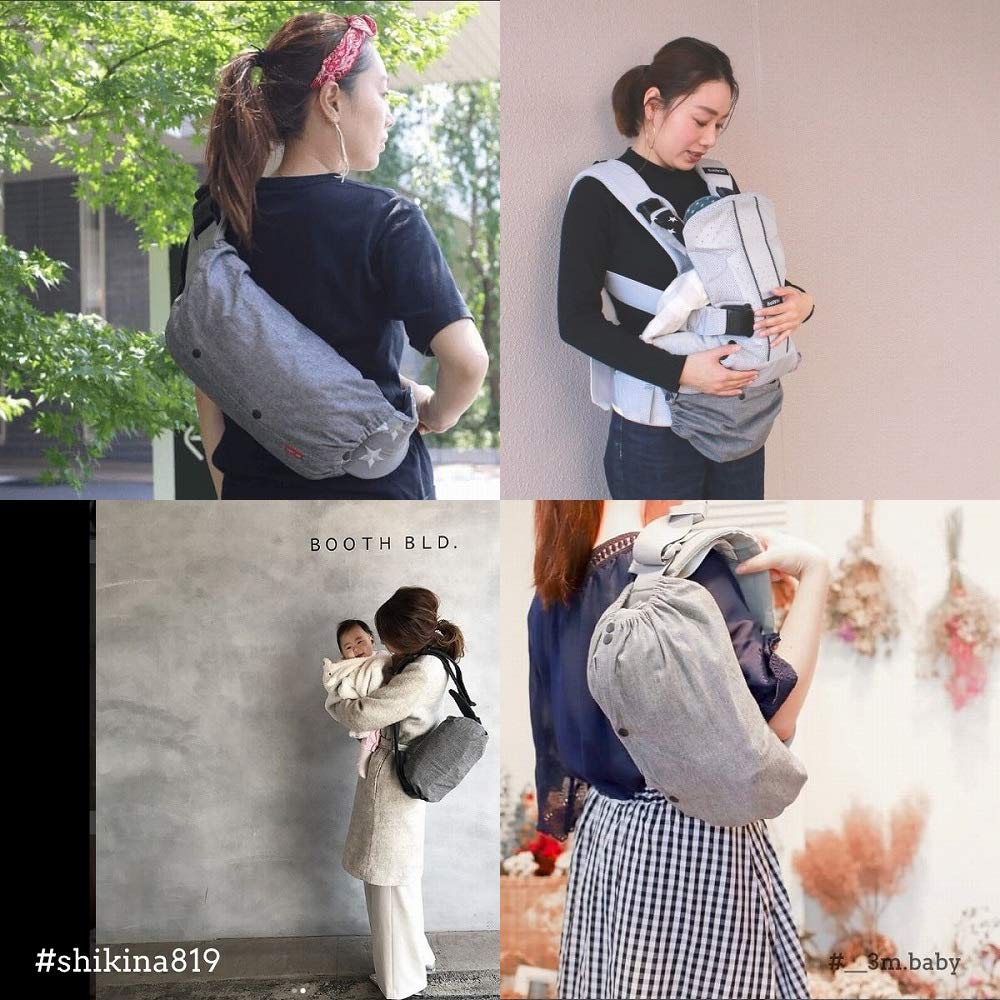 Lucaco Baby Carrier Storage ErgoAdapt Omni Made In Warranty Dungaree Cover, Large, Compatible, Japan, 2-Year (Large, Denim-Style Gray, 88-0676-11)