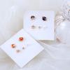 5 Piece Set Fashionable Simple Planet Moon Star Pearl Asymmetric Ear Studs