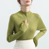 Autumn Long Sleeve Casual Base Knitted Women's Sweater Winter Thin Half High Collar Pullover Sweaters Women Solid Slim Female Knitwear Jumpers 25816
