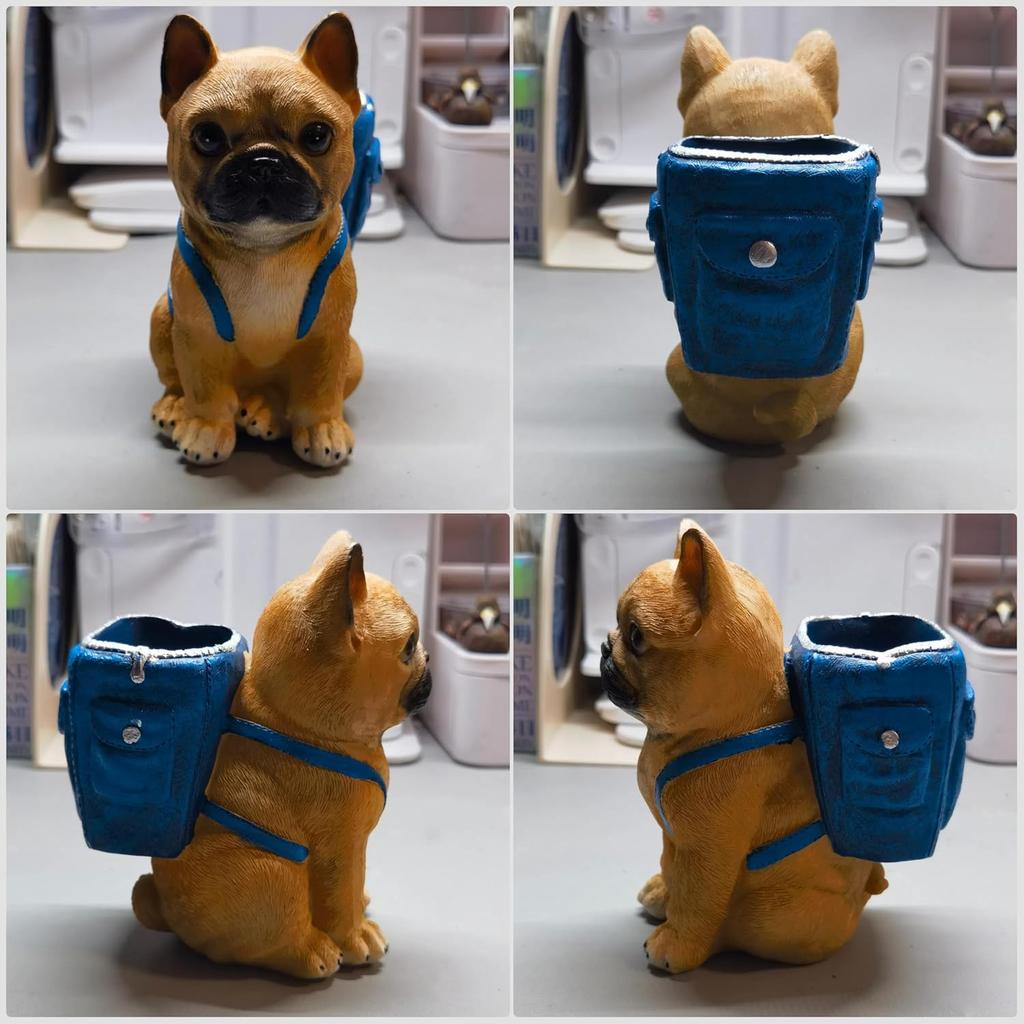 Cute Dog Pen Holder & Desk Organizer,Handmade Non-Toxic Resin Storage Compartment for Office, School & Home | Adorable Gift for Dog Lovers Who Love