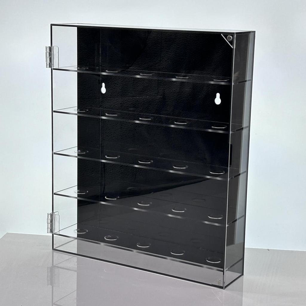 Golf Ball Display Case Cabinet with Door, Wall-Mounted for , Dustproof, Holds 25 Balls,