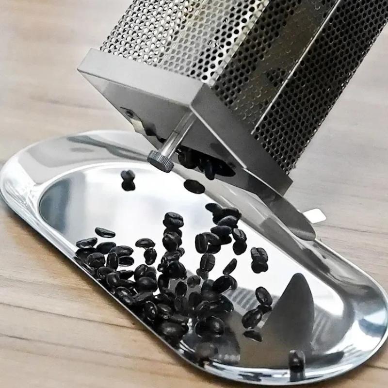 1pc Coffee Bean Roaster Hand Crank Open Flame Stainless Steel Rotary Cage Home Raw Bean Roasters No Heat Source