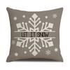 New Christmas Set Linen Pillow Cartoon Snowman Print Cushion Indoor Festive Decoration Sofa Pillow