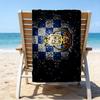 Fc Emblem Printed Beach Towel, Super Soft Microfiber, Perfect Gift Birthday, for Pool, Beach, Travel, for family and friends