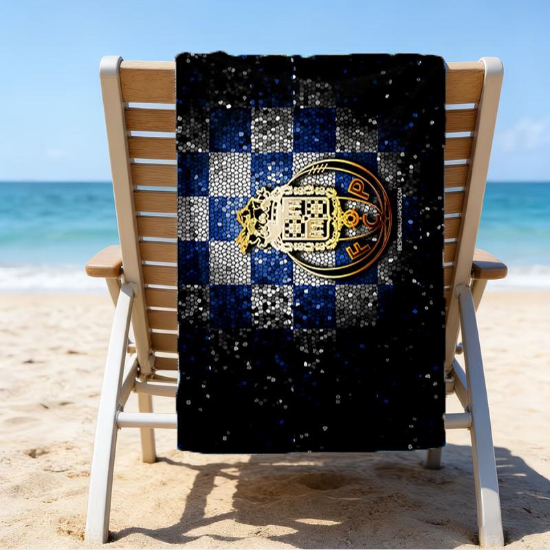 Fc Emblem Printed Beach Towel, Super Soft Microfiber, Perfect Gift Birthday, for Pool, Beach, Travel, for family and friends