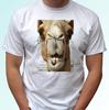 T-shirt blanc tête de chameau pour enfants garçons - design top t-shirt animal - tailles enfants s s