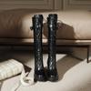 Women's High-heeled Boots for Autumn and Winter, Waterproof Platform, Thick Heel, Motorcycle Boots, Oversized Roman Women's Boots