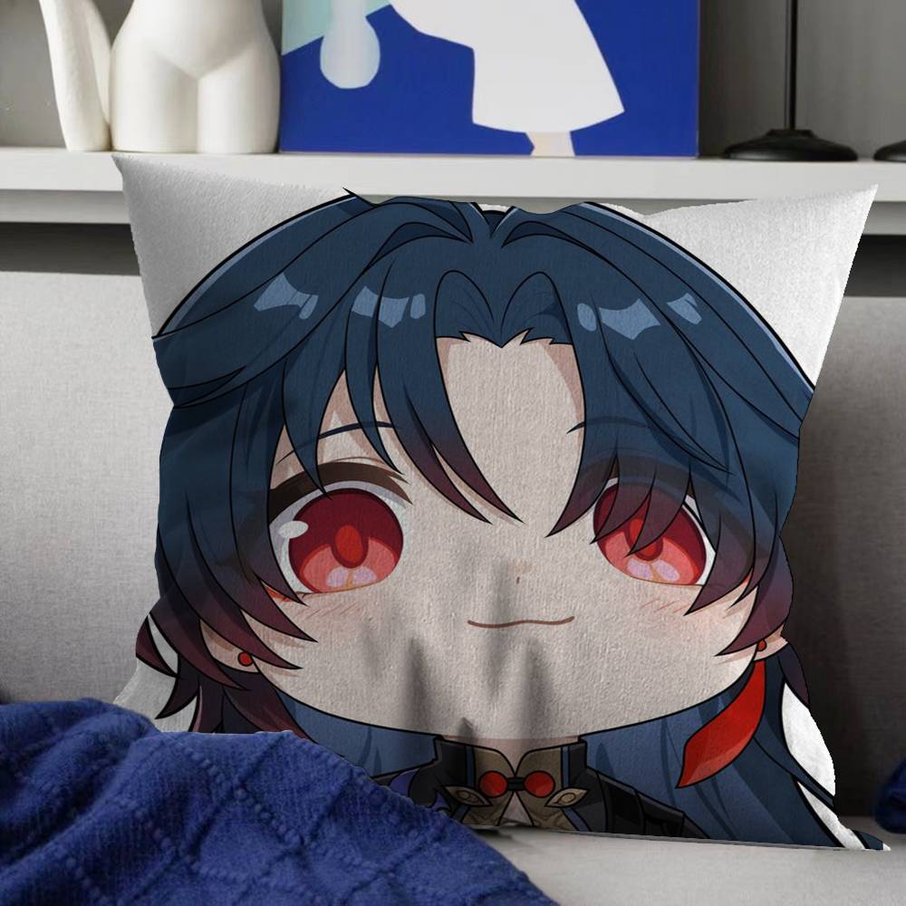 Honkai Star Rail Character Blade Cushion Cover Polyester Sofa Cushions Decorative Throw Pillows Home Decoration Pillowcover
