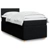 VidaXL Slatted Bed Base with Mattress Black 100x200 Cm Fabric 3287362