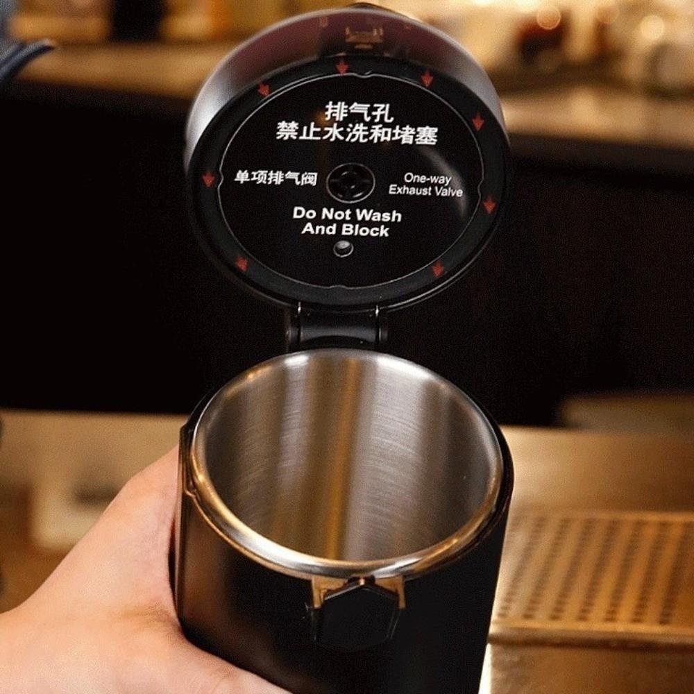 600 ML Coffee Bean Storage Jars Stainless Steel Double Layer Vacuum Coffee Container with Spoon Airtight Preservation