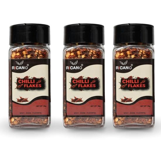

Хлопья чили Ricano 35г | Сушеный красный перец чили | Идеально для приготовления пищи, гриля, приправ | Придайте блюдам смелую остроту (35 г, упаковка из 3 штук)