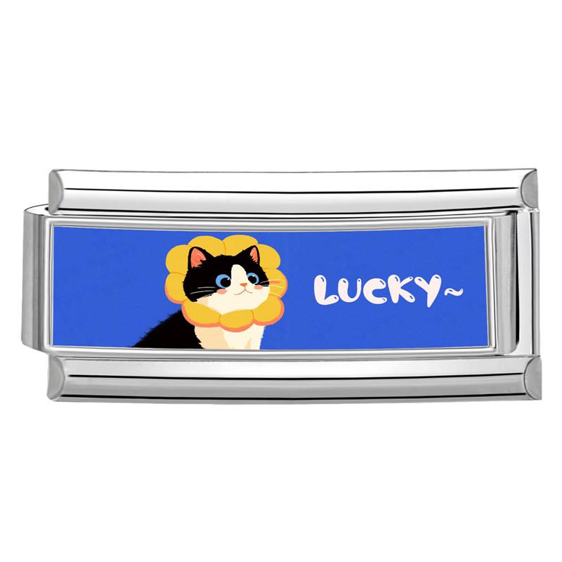 New Women's Gift Cute Rabbit Cat Dogs Italian Charms Links Beads Fit 9mm Stainless Steel Modular Modular Bracelet Jewelry
