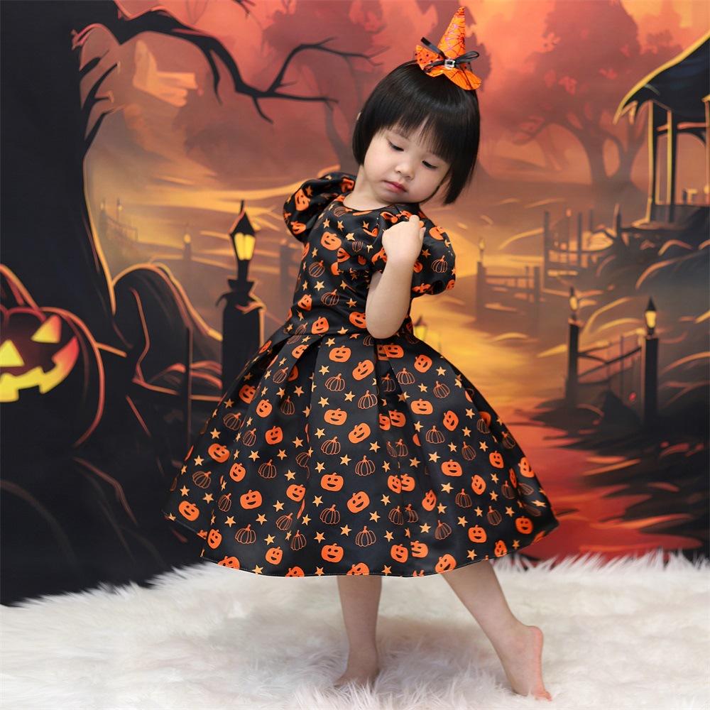 Halloween Dresses Flower Girls Prom Dress Toddler Baptism 1st Birthday Dress Baby Girl Clothes Princess Wedding Party Kids Costume
