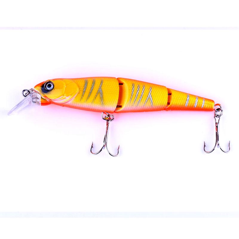 

1 шт., 3 секции, шарнирные рыболовные приманки для форели, щуки, пластиковый воблер, рыболовные снасти для гольяна