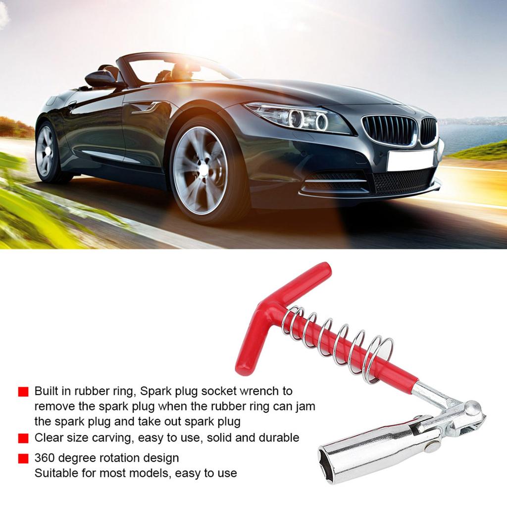 Universal t handle Spark Plug Socket Remover Wrench Disassembly Tool (16mm)