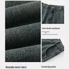 VUUG Men's American Retro Curved Wide-Leg Jeans