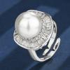Jewelry Copper Bottom Gold-Plated Inlaid White Pearl Square Set Women 16-12Mm