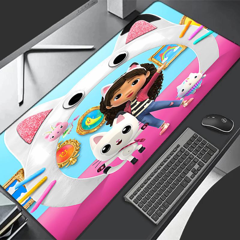 Gabby's Dollhouse Theme Premium Non-slip Mouse Pad with Stitched Edges,Durable Rubber Material,for Desktop & Gaming Great Gifts