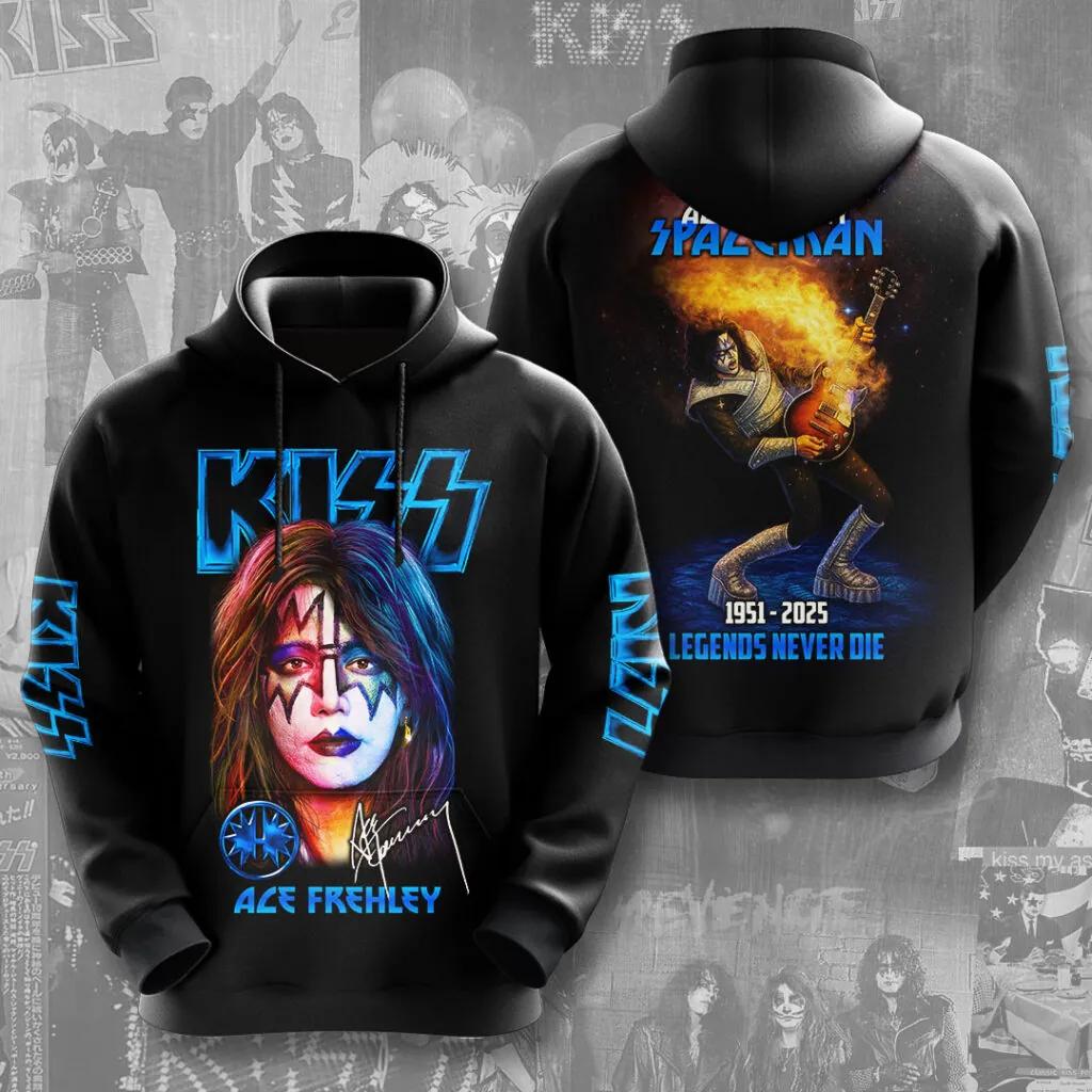 Rock KISS Kapuzenpullover Sweatshirt Männlich 3D-Druck Herren Damen Hip Hop Trend Trainingsanzug Pullover Jacke Übergroß Y2k Herren-Hoodies