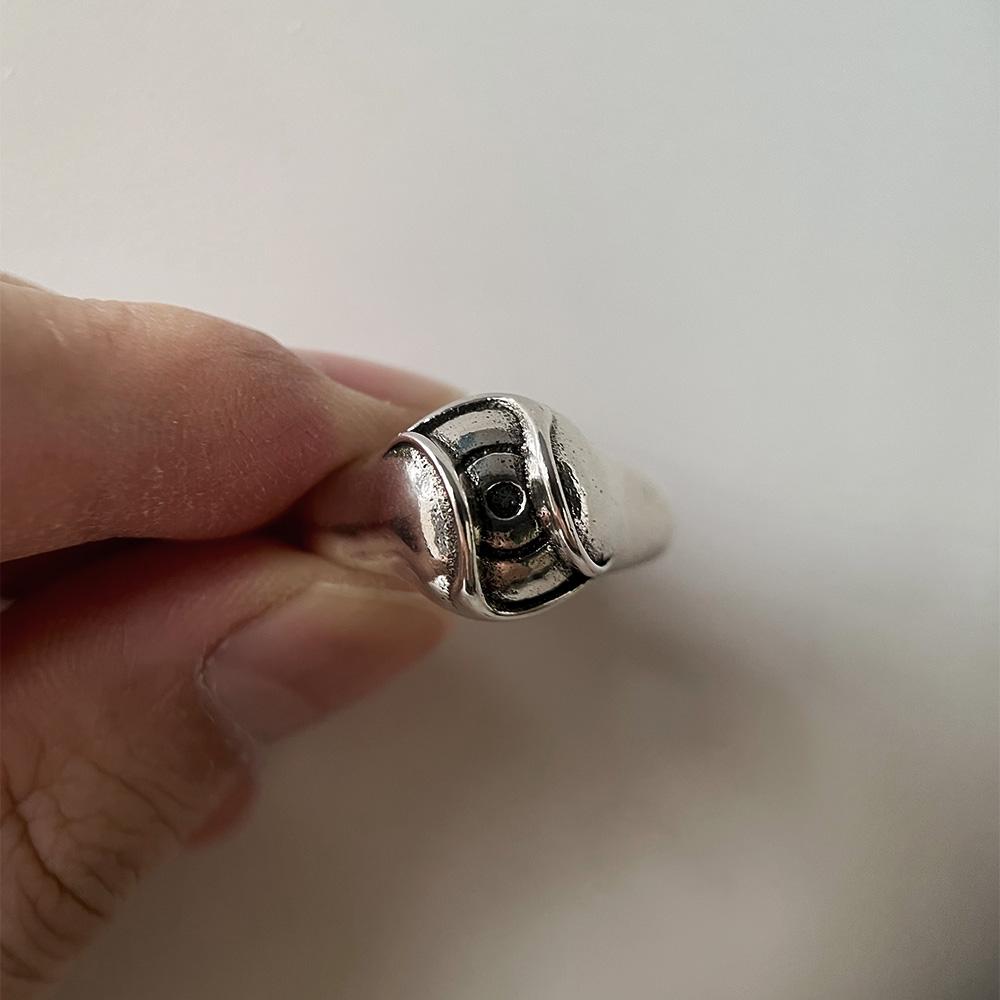 Ретро Кольцо Призрачный Глаз Панк Готика Регулируемое Открытое Кольцо Для Мужчин Посеребренная Медь Художественные Аксессуары Креативный Унисекс Подарок resizable