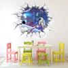 Space Galaxy Planet Wall Stickers for Kids Room Home Decor Living  Boy Bedroom Landscape Broken Universe Mural Decals Muraux