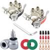 2 Pair Quick Disconnect Auto Cables Connectors Car Battery Bornes Main Cable Post Clamp Terminal Screw Connection For Car Truck