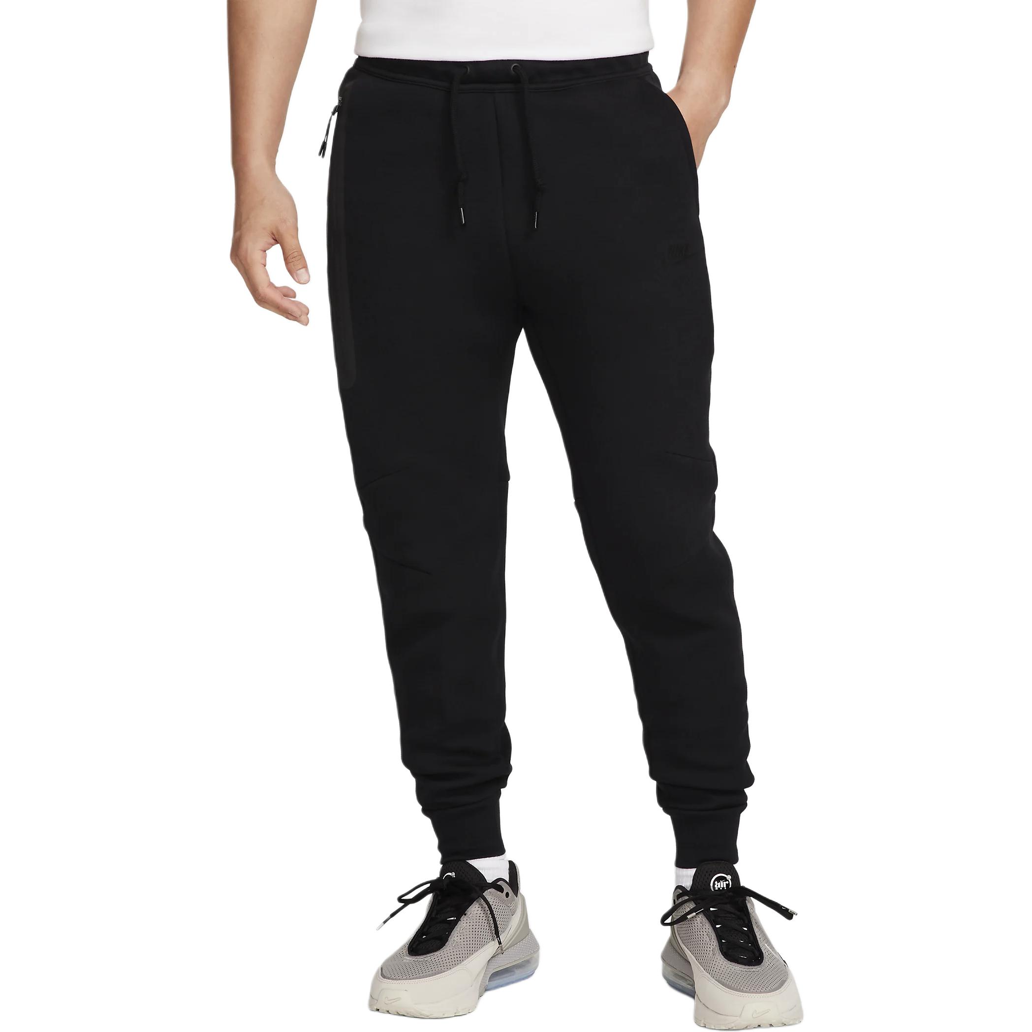 

Nike Solid Mid-Waist Drawstring Jogger Knit Pants Men Bottoms Black FB8003-010 L