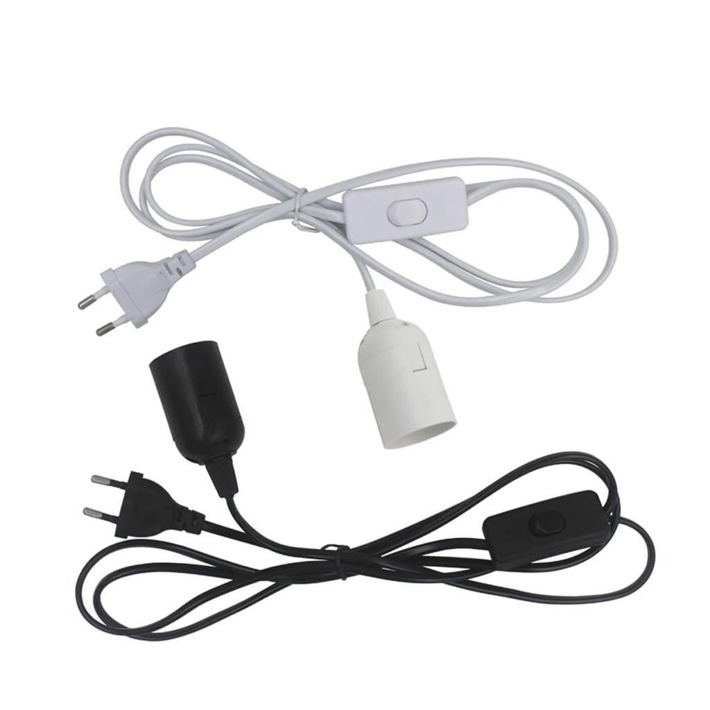 US AU UK EU to E27 Power Cord Screw Base Lamp Holder LED Pendant Light Head With 303 Switch Extent Cable 1.8m Bulb Socket