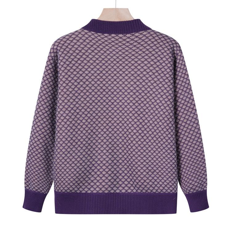 Ropa Más Terciopelo Suéter Grueso Chaqueta para Mujer Suéter de Abuela Cárdigan 60 Años 70 Madre Ropa de Otoño e Invierno