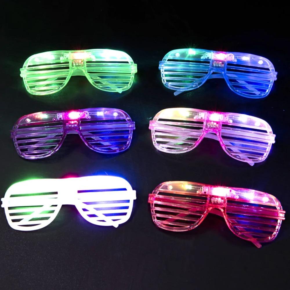 10/20/30PCS 3 Modes LED Glasses Glow In The Dark Party Neon Luminous Glasses Birthday Wedding LED Party Supplies