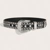 Niche Personality Wide Belt Women's Decorative Rivets Belt Fashion Pants Belt