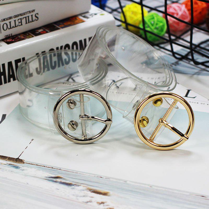 Women's Belt Joker Resin Transparent Porous Ring Belt