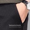 Shanshan Men's Wool Blend Thick Warm Straight Fit Business Casual Pants
