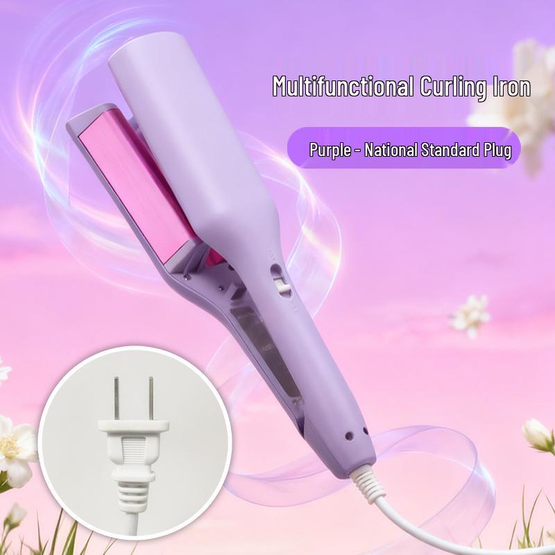 European 32mm Deep V Curling Iron - Wavy, Egg Roll Style, Long-Lasting No-Heat Hair Curler