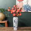 35CM Blue and White Porcelain Vase: Chinese-Style Ceramic Flower Container for Hydroponic Bamboo or Living Room Décor.