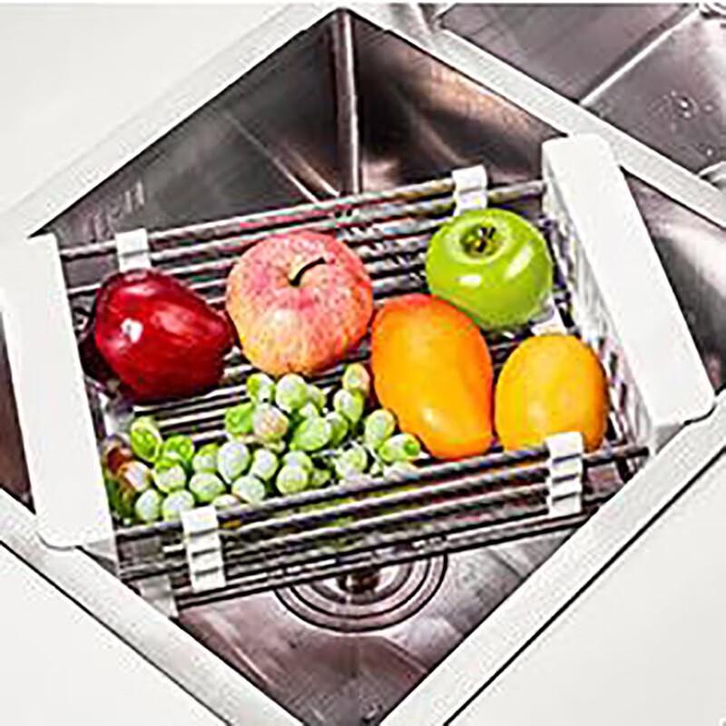 Homeglen 304 Stainless Steel Kitchen Drain Basket & Storage Rack