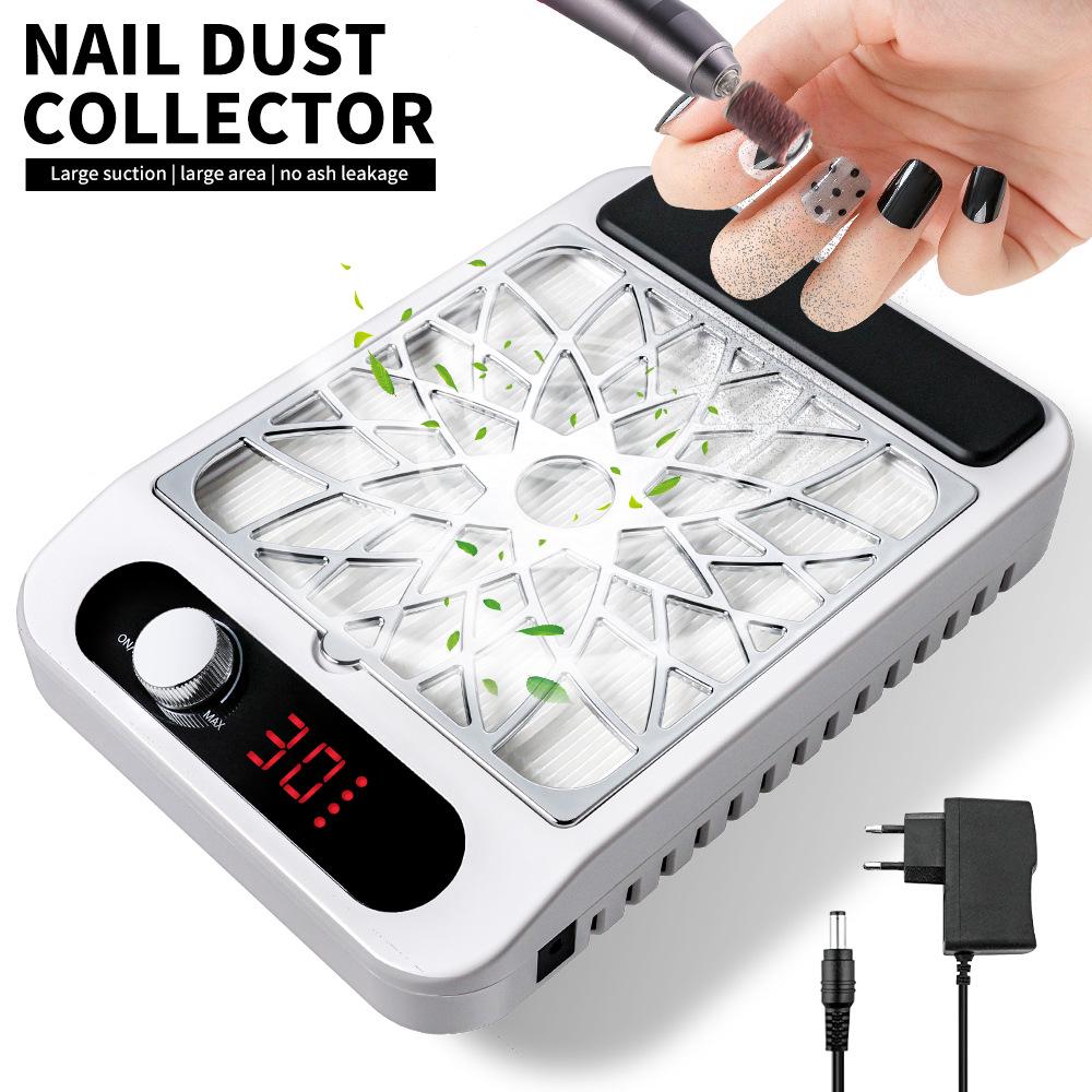 

Мощный пылесос для ногтей с сильным всасыванием, фильтрующей сеткой и регулировкой скорости.