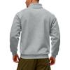 Winter Fleece Heavy Sweatshirts Loose Outdoor Men's Warm Half Zipper Stand-Up Collar Pullover Sports Hoodie Men