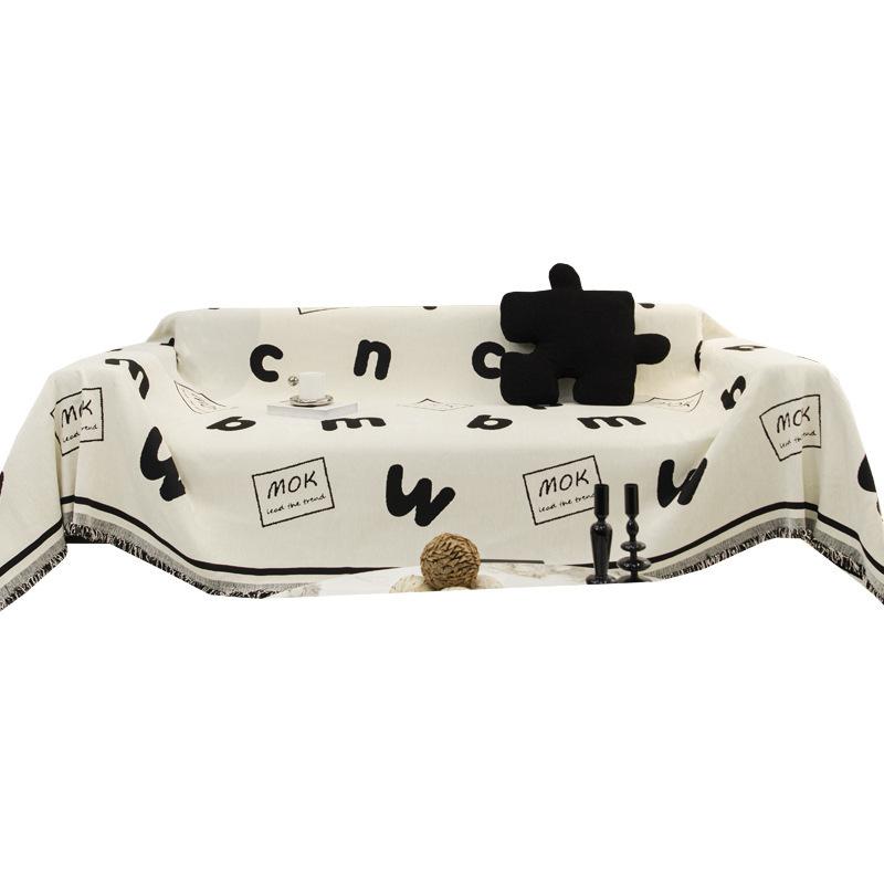Thickened New Sofa Cover Cloth Full Cover Blanket Four Seasons Anti-cat Scratch American Letter Sofa Dustproof Cover Towel