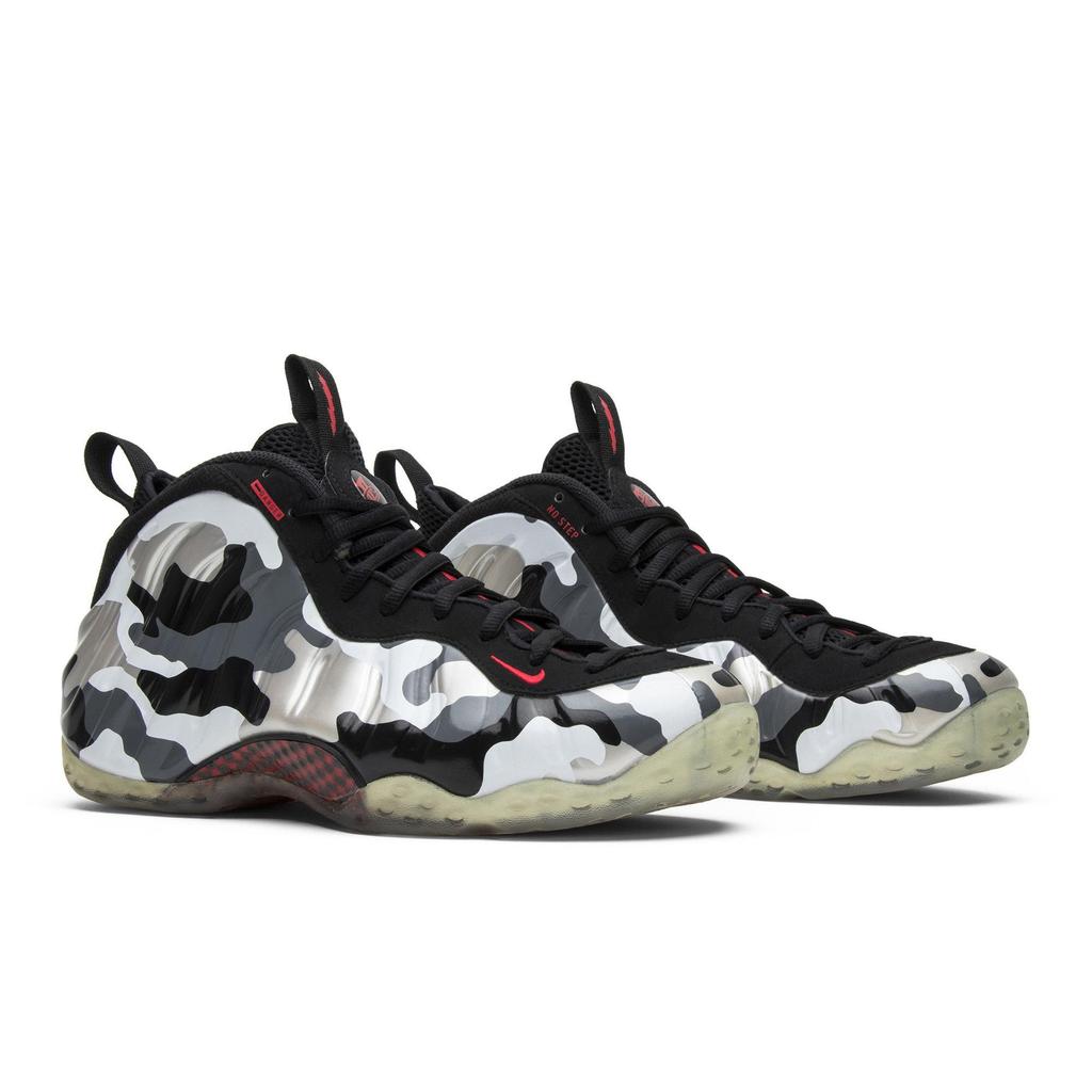 Nike Air Foamposite One PRM 'Fighter Jet' (Unisex) Black / Hyper Red-Drk Grey-White Basketball Shoes 575420 001
