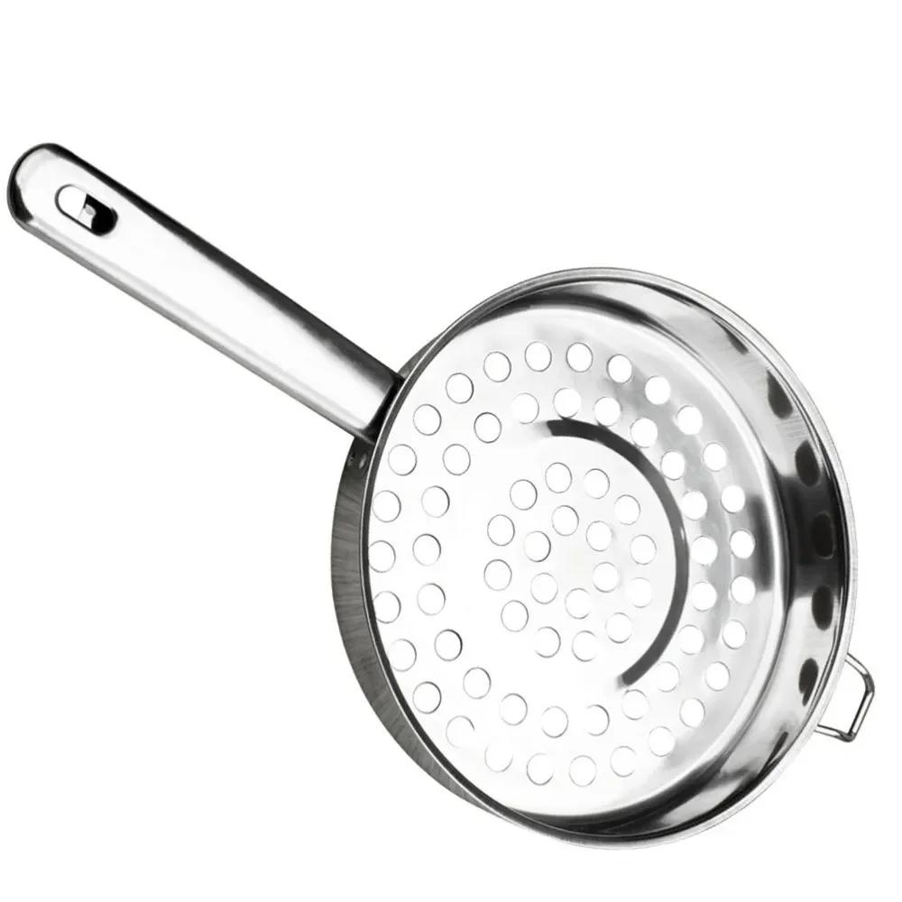 Stainless Steel Filter Spoon Large Hole Sieve Design Large Hole Strainer Ladle Food Strainer Multi Purpose Strainer Kitchen Tool