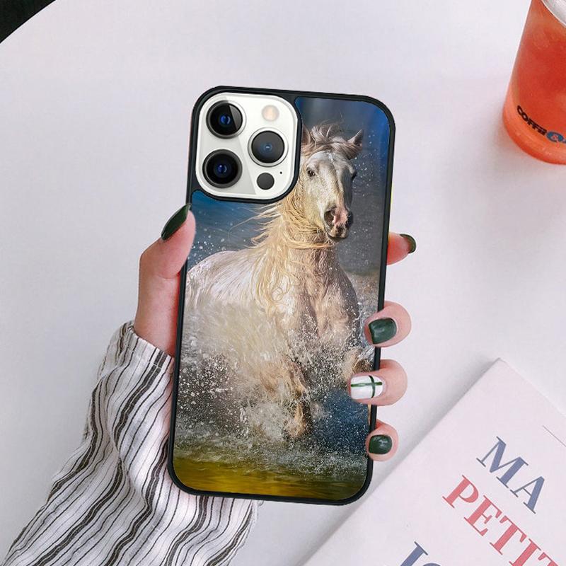 Horses Running Phone Case For iPhone 17 Air 14 13 12 16Pro Max 15  Plus Cover Shell Max Coque