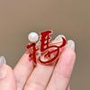 Chinese-Style Colorful Lucky Bag Pony Brooch Exquisite Zodiac Horse Pin Women Temperament Suit Lapel Corsage Clothing Accessory
