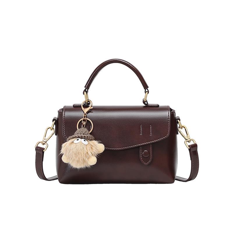 Bag Women'S Bag Autumn And Winter Leather Shoulder Messenger Bag Mailman Bag Fashion And High-End Handbag