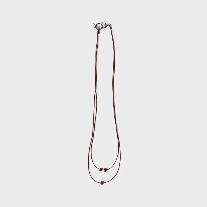 Lucky Bead Double Strand Necklace